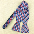 High Visibility Custom Silk Microfiber Plaid Woven Men Silk Ties